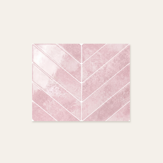 Rose Quartz Chevron - Self Adhesive 3D Tile