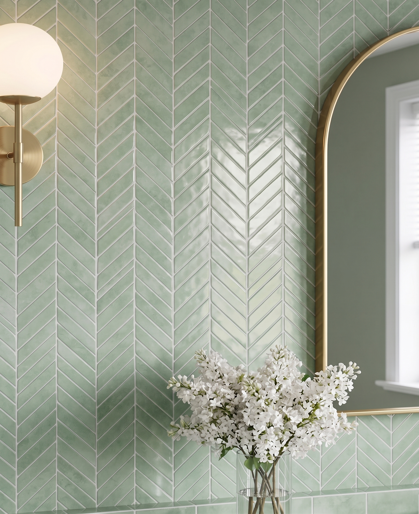Herbal Morning Chevron - Self Adhesive 3D Tile
