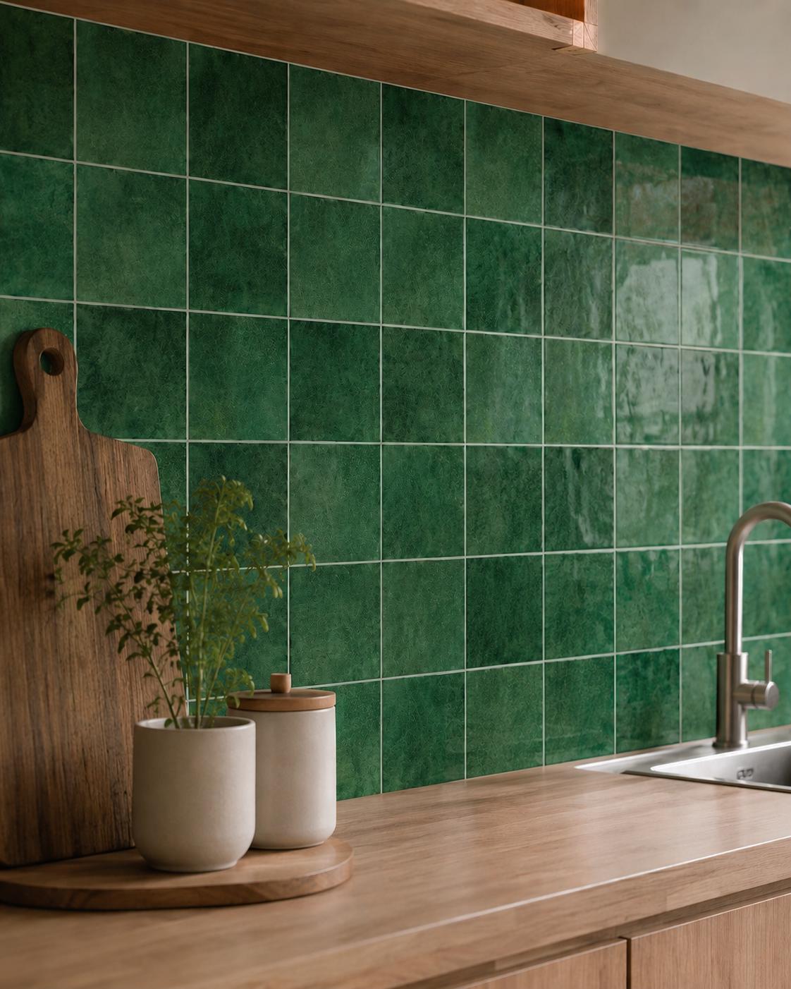 Antique Olive Square- Self Adhesive 3D Tile
