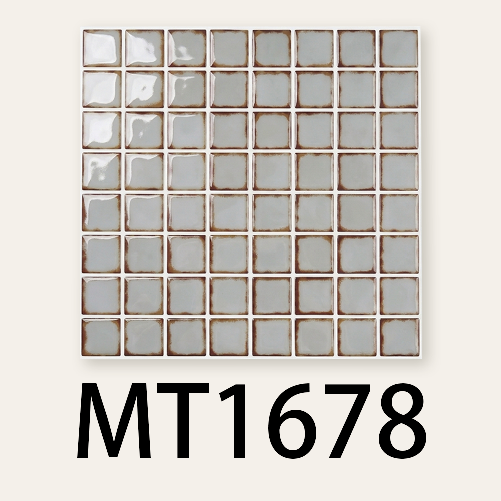 Dirty Caramel & Sage Green - Self Adhesive 3D Tile