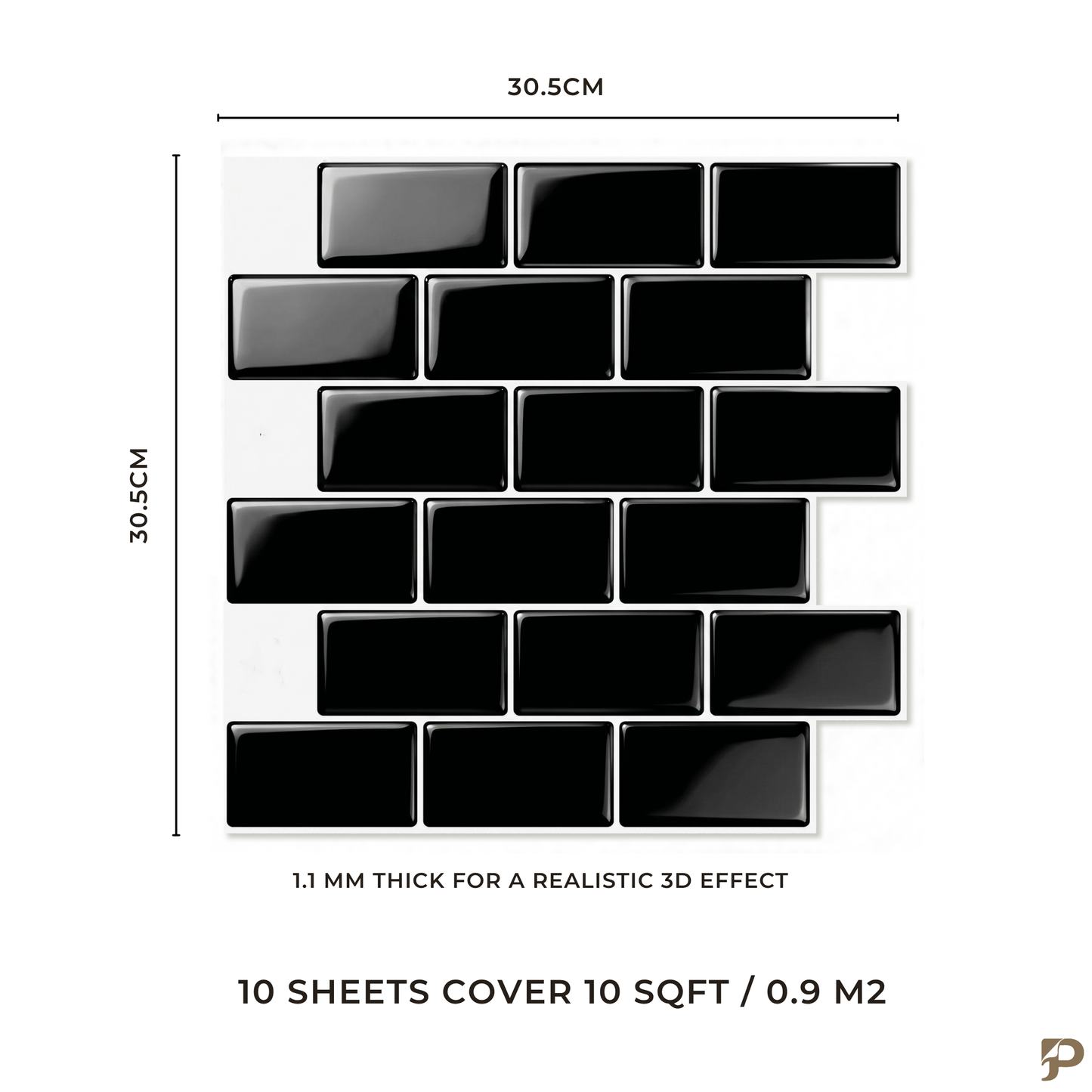 Minimalist Onyx - Self Adhesive 3D Tile