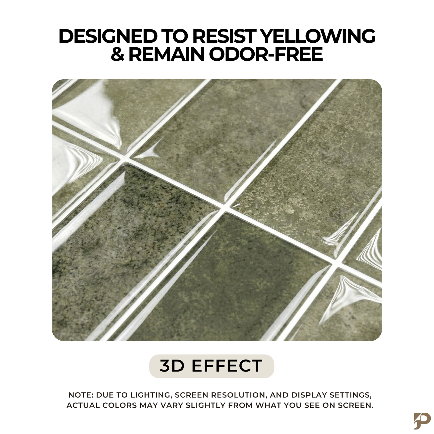 Olive Sage Green - Self Adhesive 3D Tile
