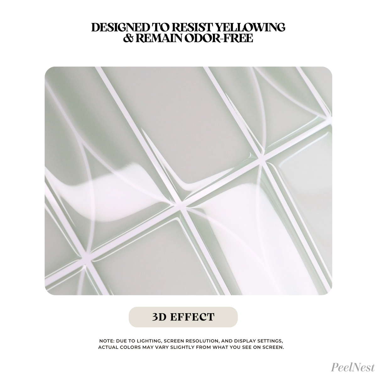 Light Grayish Green Geometric  - Self Adhesive 3D Tile