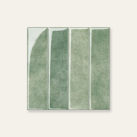 Sage Green Stacked Large - Self Adhesive 3D Tile