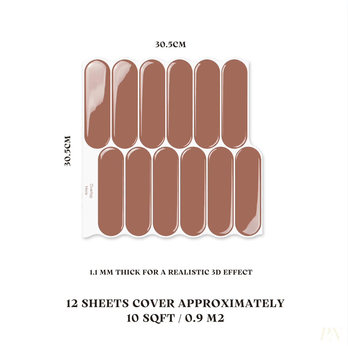 Terracotta oval - Self Adhesive 3D Tile