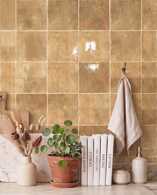 Caramel Brown Square - Self Adhesive 3D Tile