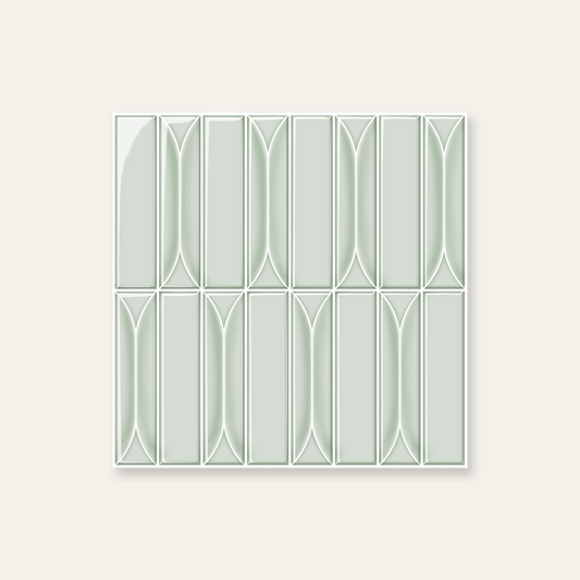 Light Grayish Green Geometric  - Self Adhesive 3D Tile