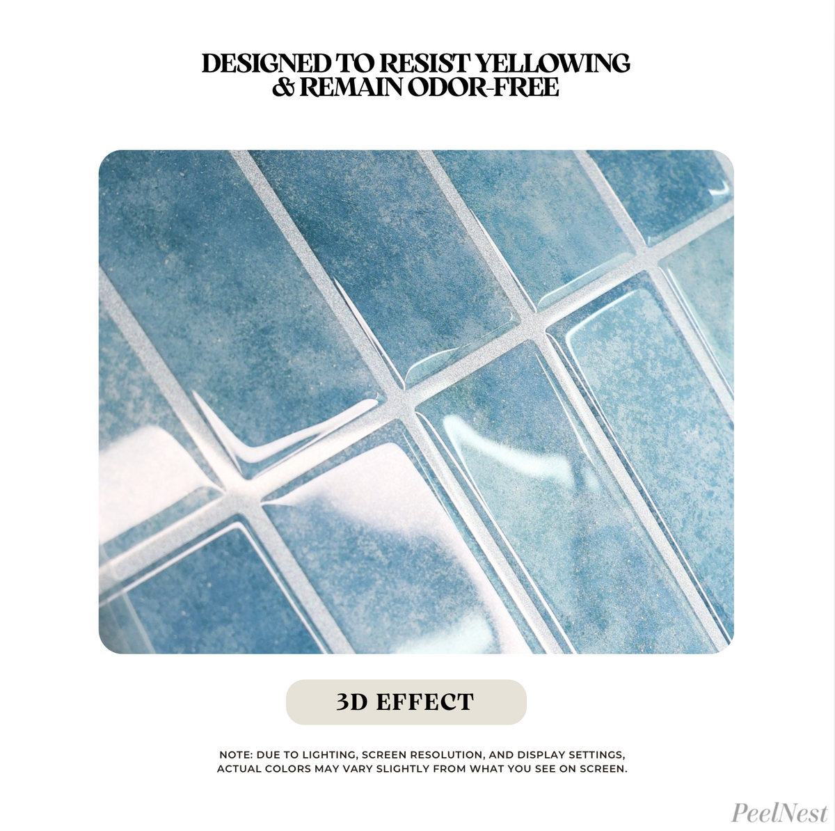 Light Blue Stacked - Self Adhesive 3D Tile