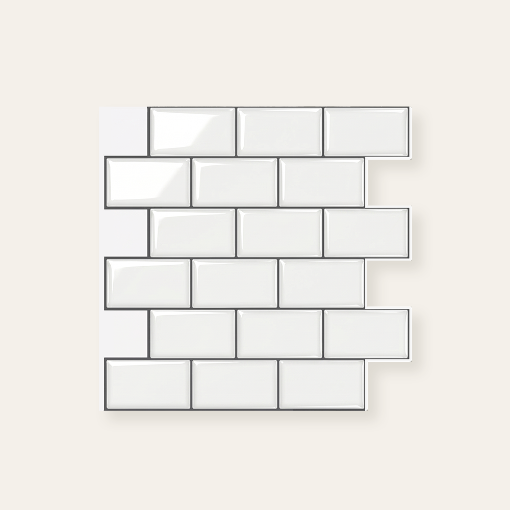 White Subway - Self Adhesive 3D Tile