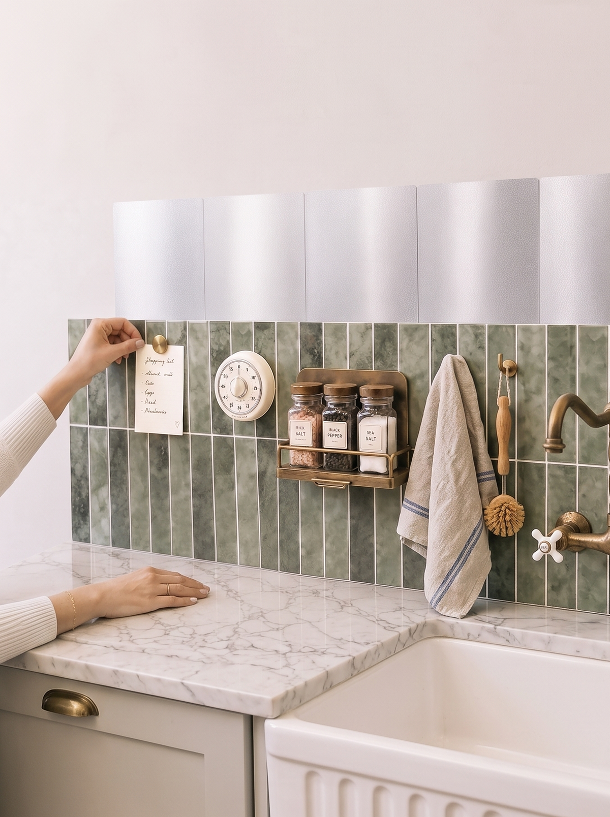 Magnetic Steel Wall Tile Backing - Peel & Stick