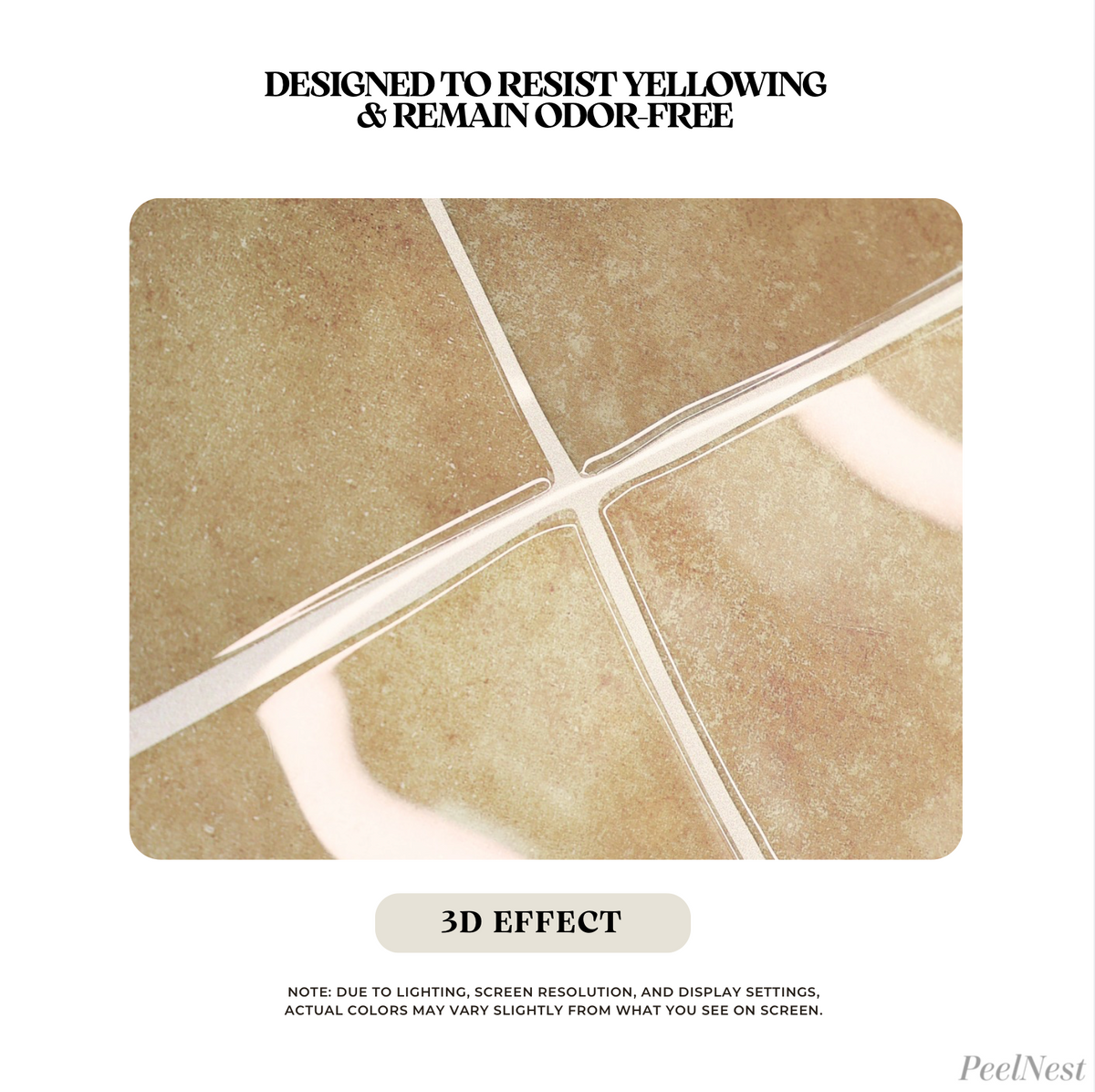 Caramel Brown Square - Self Adhesive 3D Tile