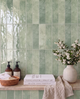 Sage Green Stacked Large - Self Adhesive 3D Tile