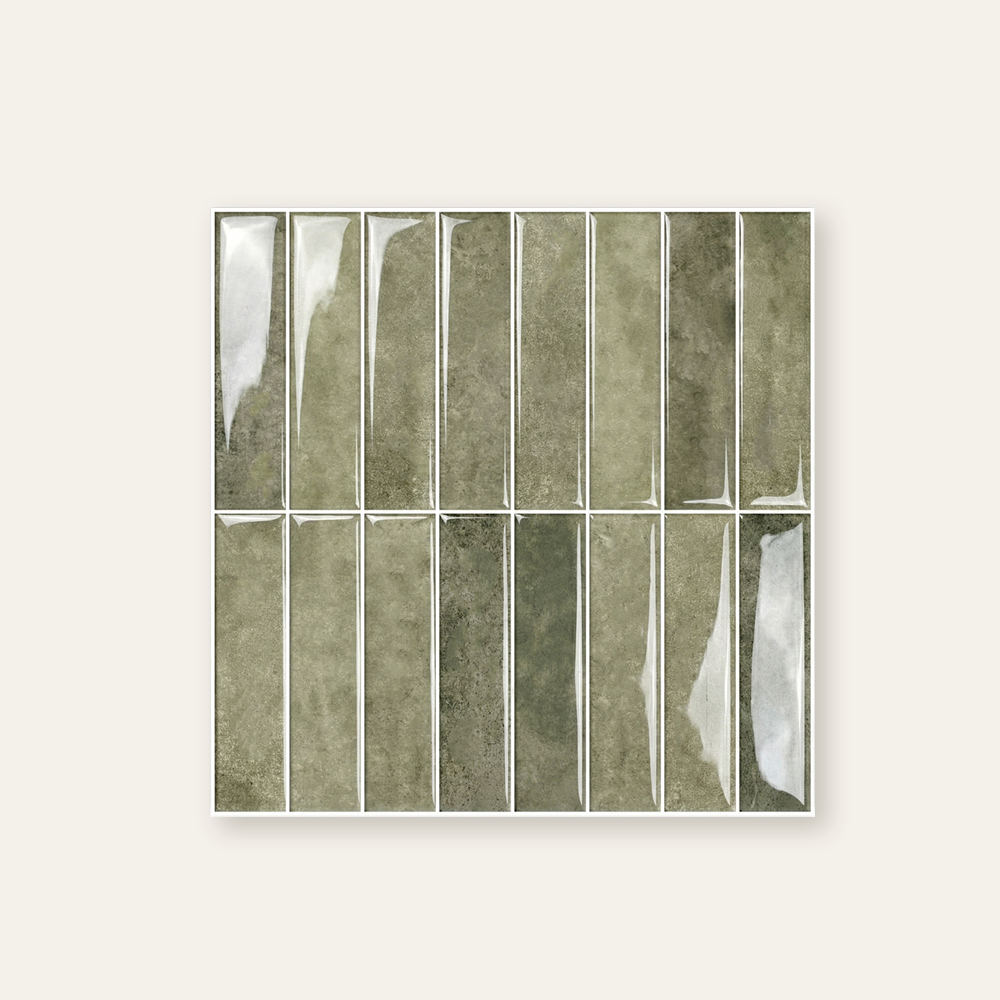Olive Sage Green - Self Adhesive 3D Tile