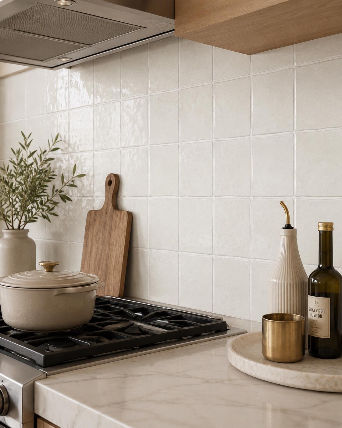 Alabaster White Square - Self Adhesive 3D Tile