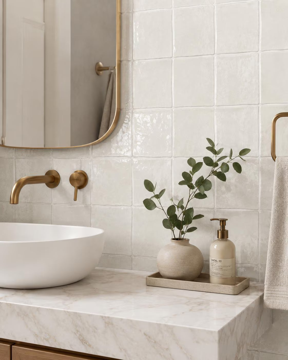Alabaster White Square - Self Adhesive 3D Tile