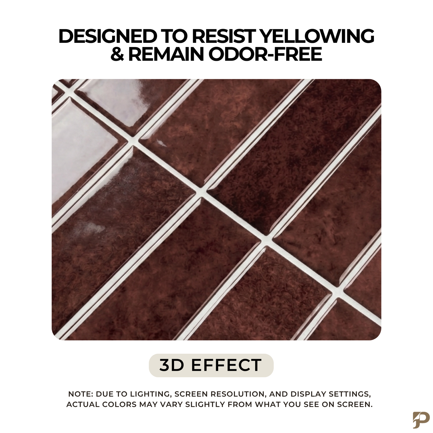 Burgundy Red - Self Adhesive 3D Tile