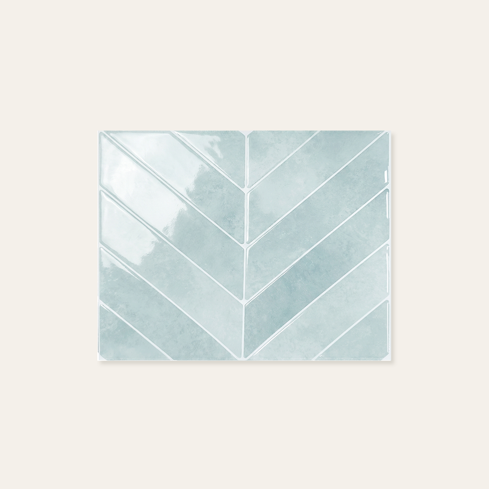 Glacier Mint Chevron - Self Adhesive 3D Tile