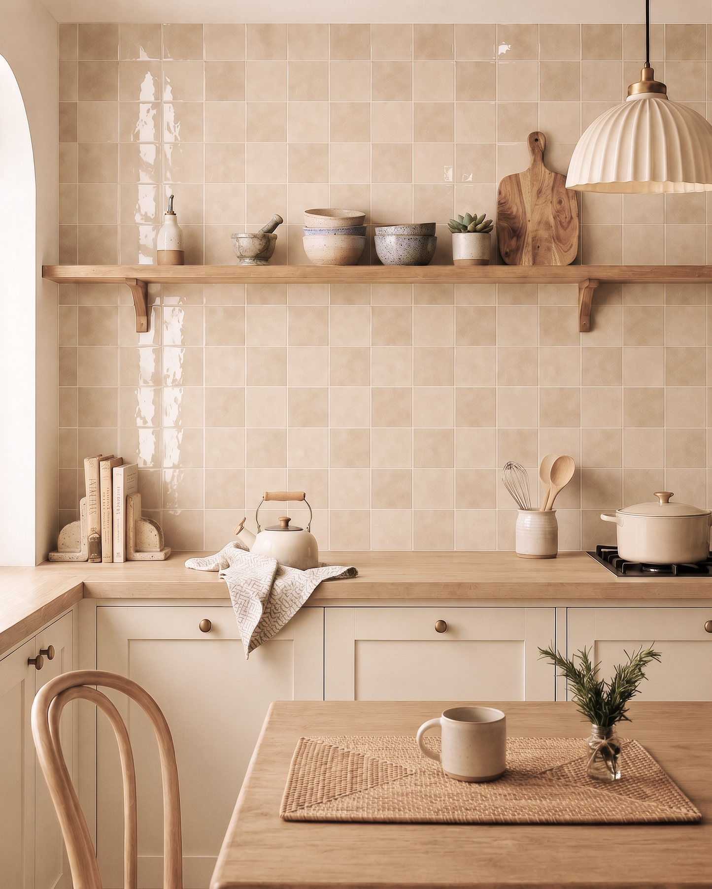 Sand Beige Square - Self Adhesive 3D Tile