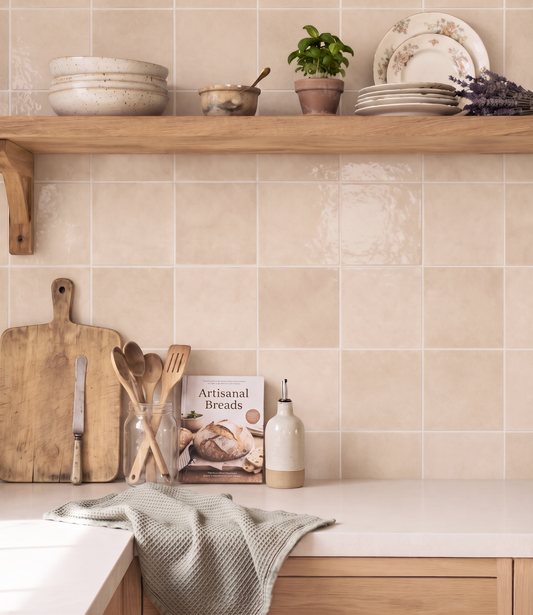 Sand Beige Square - Self Adhesive 3D Tile