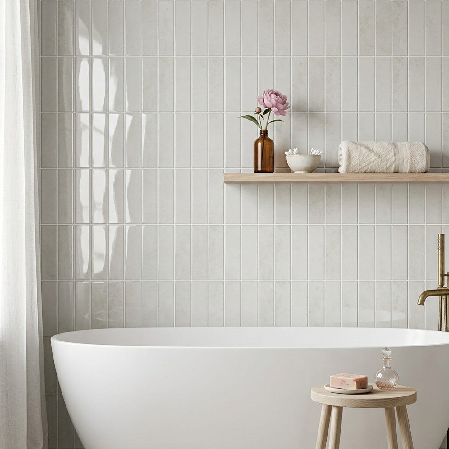 Cream Beige - Self Adhesive 3D Tile.