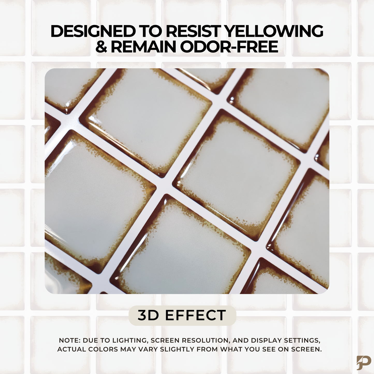 Dirty Caramel & Sage Green - Self Adhesive 3D Tile