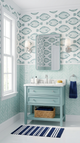 Glacier Mint Chevron - Self Adhesive 3D Tile