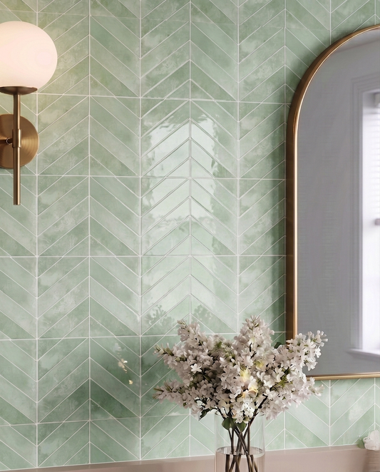 Herbal Morning Chevron - Self Adhesive 3D Tile