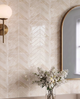 Oatmeal Cream Chevron - Self Adhesive 3D Tile