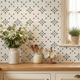 Sage Green Starburst - Matte Wall & Floor Tile Stickers