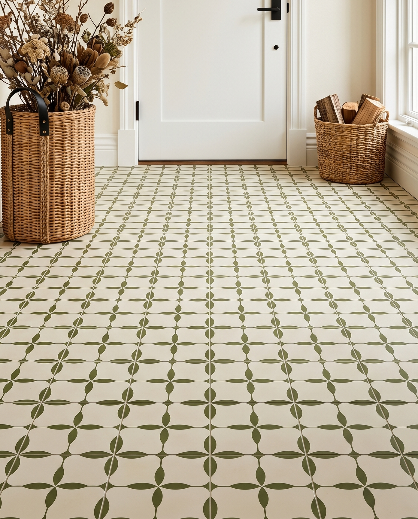 Olive Cross - Matte Wall & Floor Tile Stickers