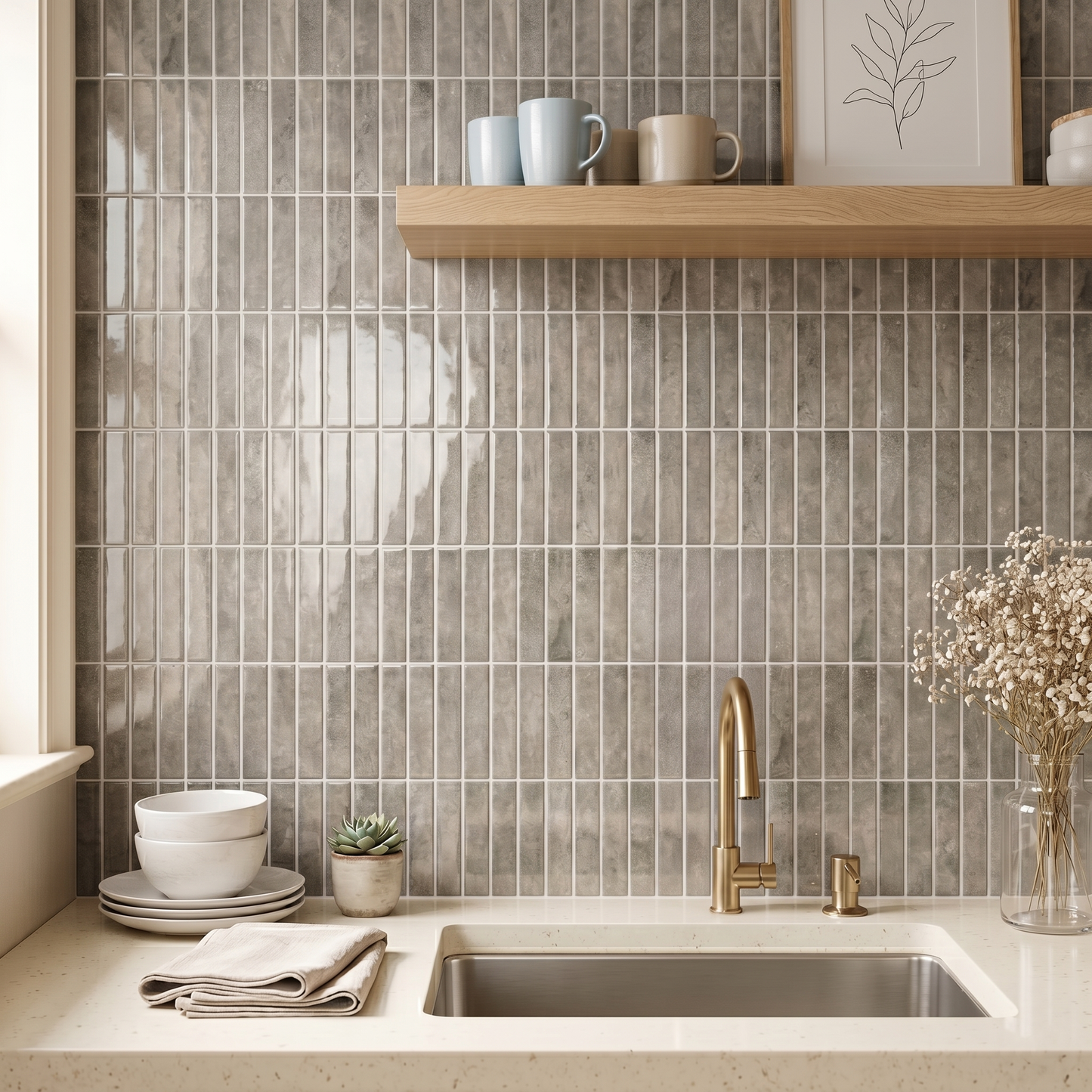 Linen Grey - Self Adhesive 3D Tile