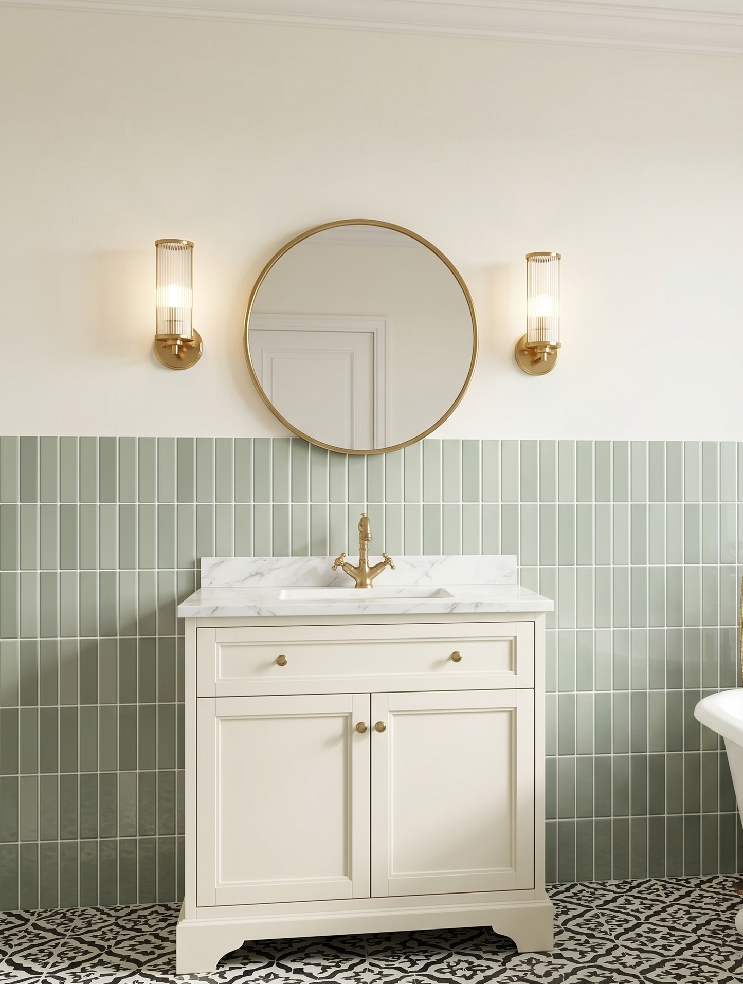 Muted Green - Self Adhesive 3D Tile.