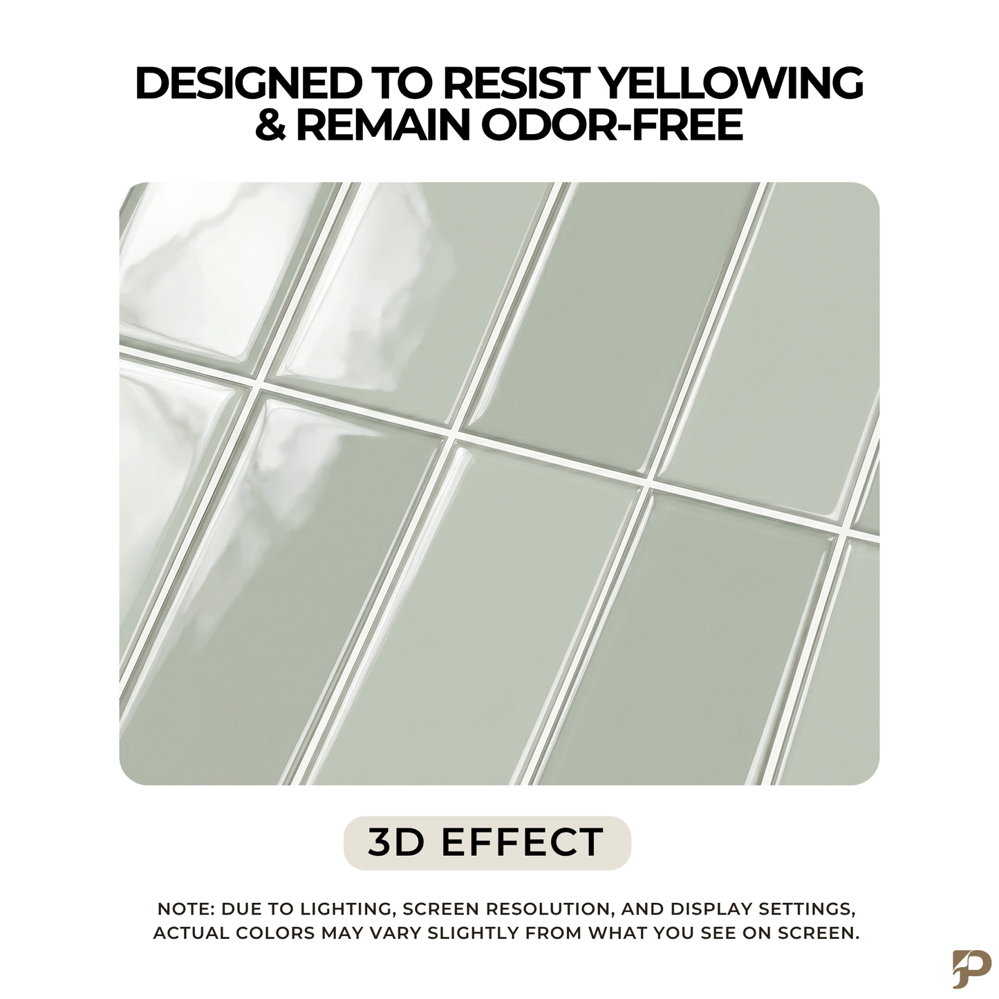 Muted Green - Self Adhesive 3D Tile.