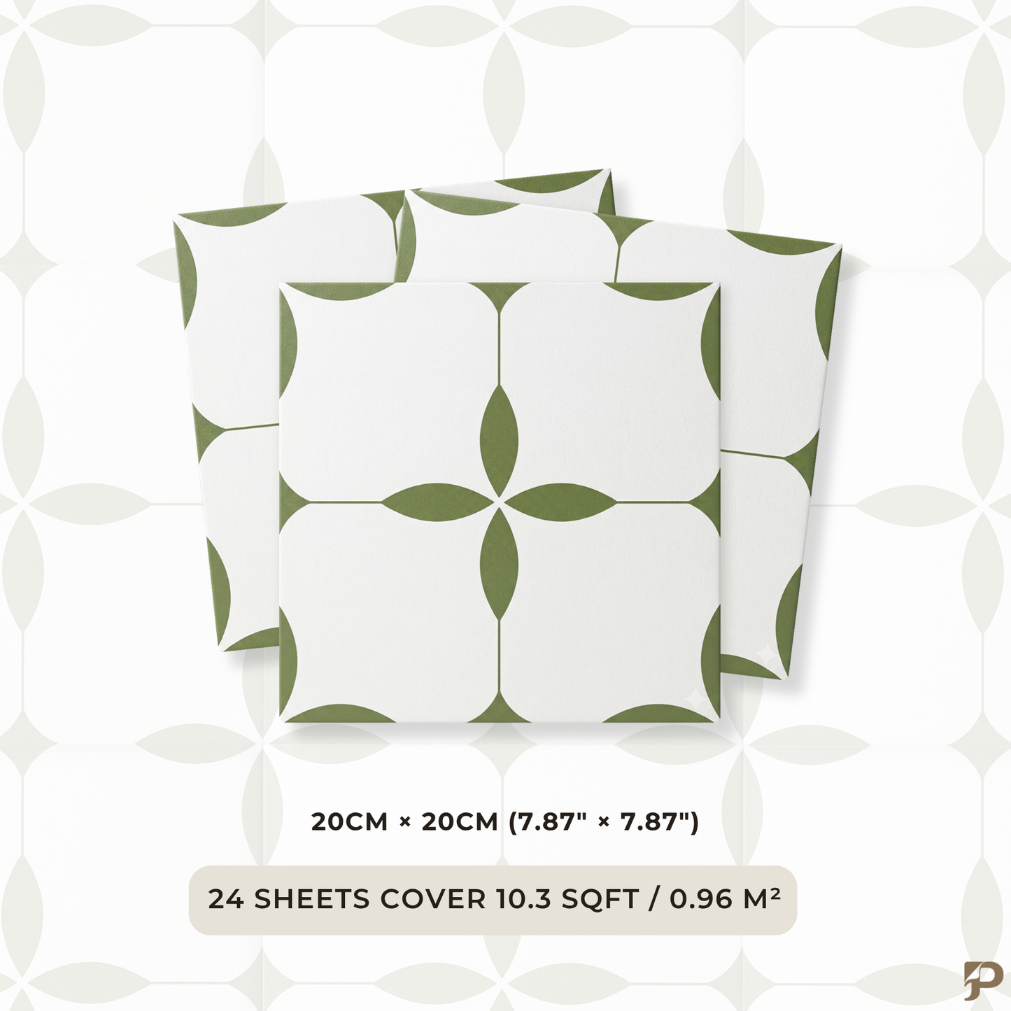 Olive Cross - Matte Wall & Floor Tile Stickers